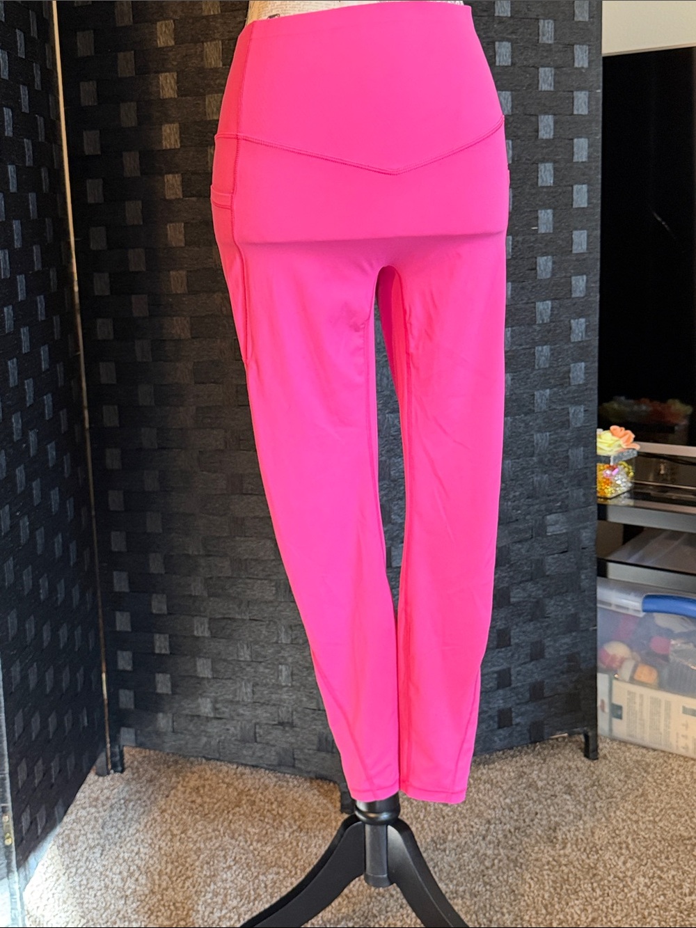 HALARA Hot Pink High-Waist Leggings with Pocket